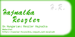 hajnalka reszler business card